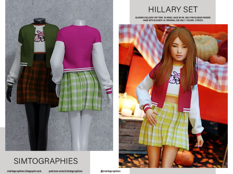 sims 4 cc hillary outfit 2