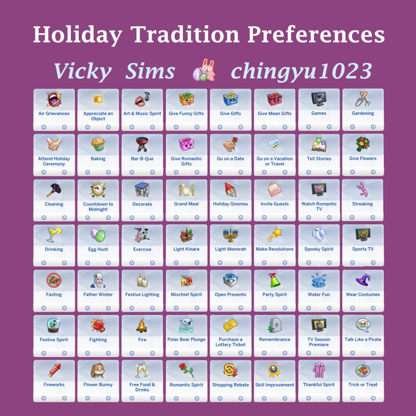 Custom Preferences for Holiday Traditions in Sims Sims 4 CC