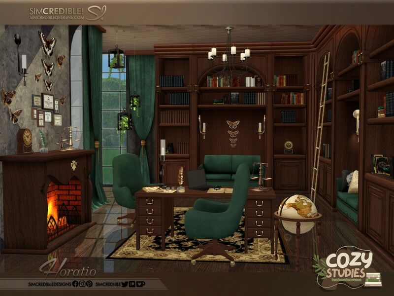 Cozy Studies Collection by SIMcredible! Sims 4 CC