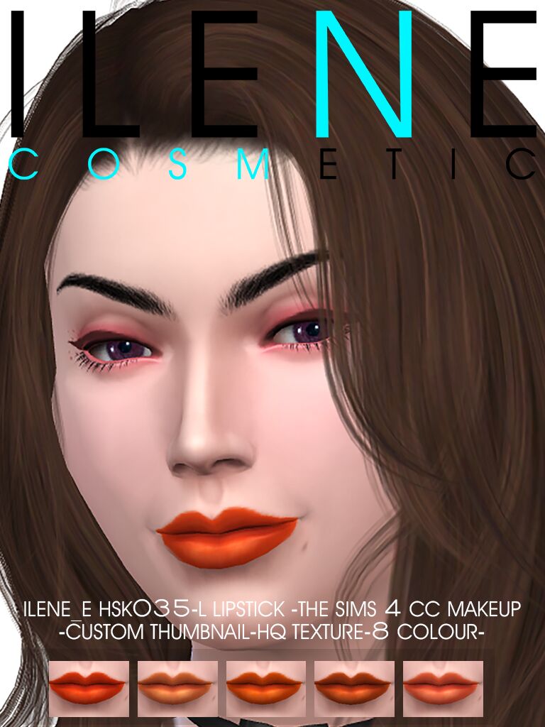 Ilene_E Hsk035-L Lipstick Sims 4 CC