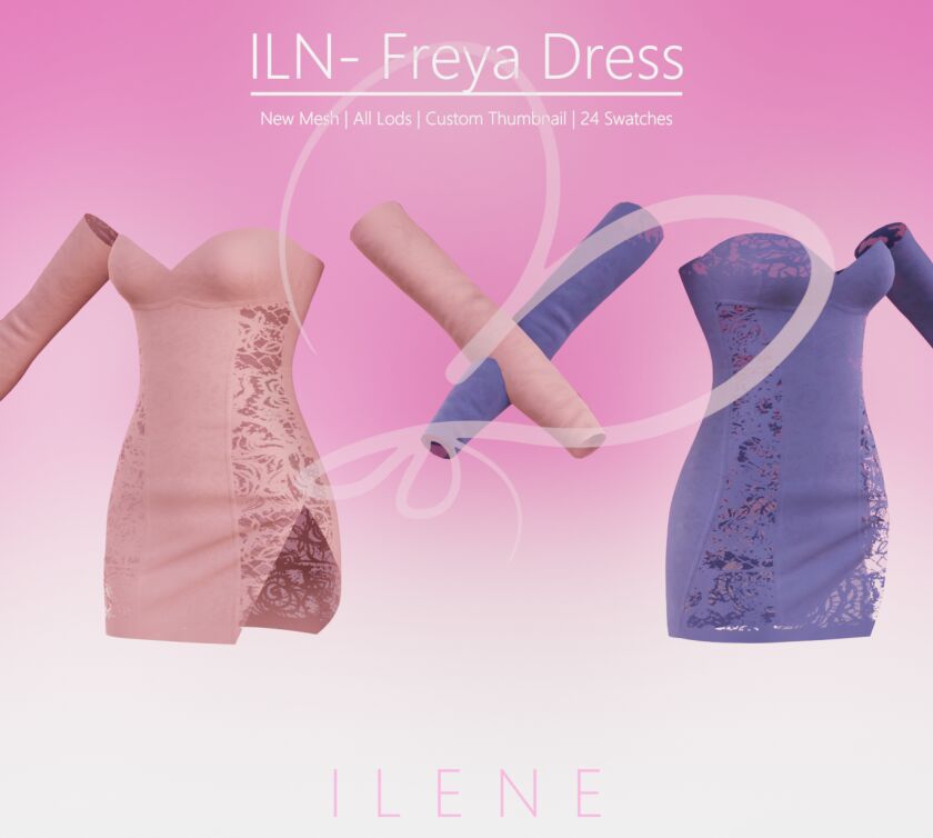 Freya Velvet Midi Dress Sims 4 CC