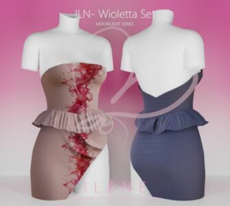 Stunning Wioletta Dress by ILENES4 Sims 4 CC