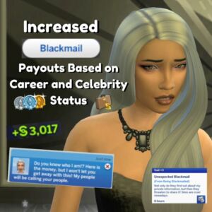 Increased Blackmail Payouts Mod for Sims Sims 4 CC