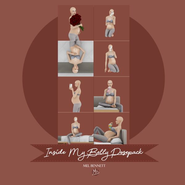 Inside My Belly Posepack Sims 4 CC