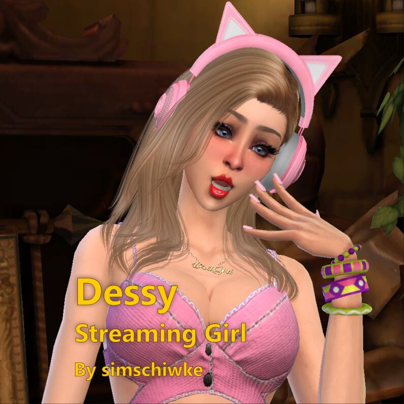 sims 4 cc inspired by dessy a model streamer cosplayer dl 2