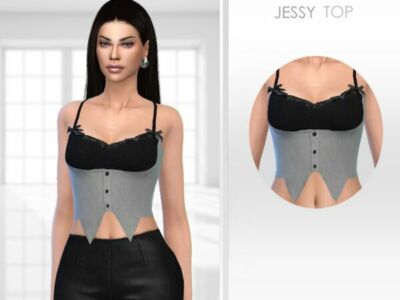 Jessy Top by Puresim Sims 4 CC