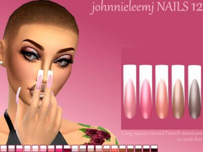 Gorgeous 12 Swatch Nail Designs by Johnnieleemj Sims 4 CC