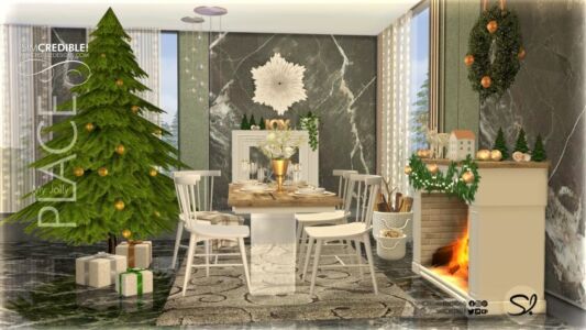 Create a Festive Dining Area with ‘My Jolly Place’ Collection Sims 4 CC