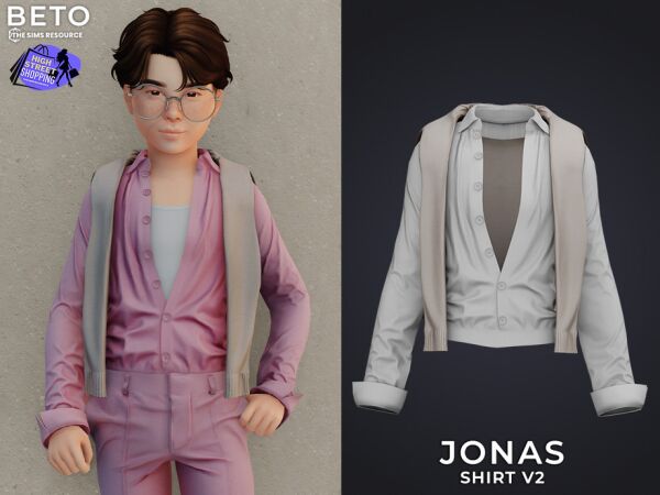 Jonas Shirt V2 – Child Version Sims 4 CC