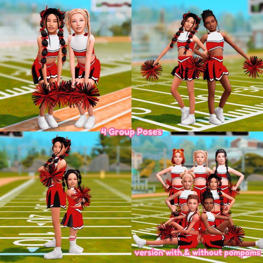 sims 4 cc junior cheer pictures posepack 2