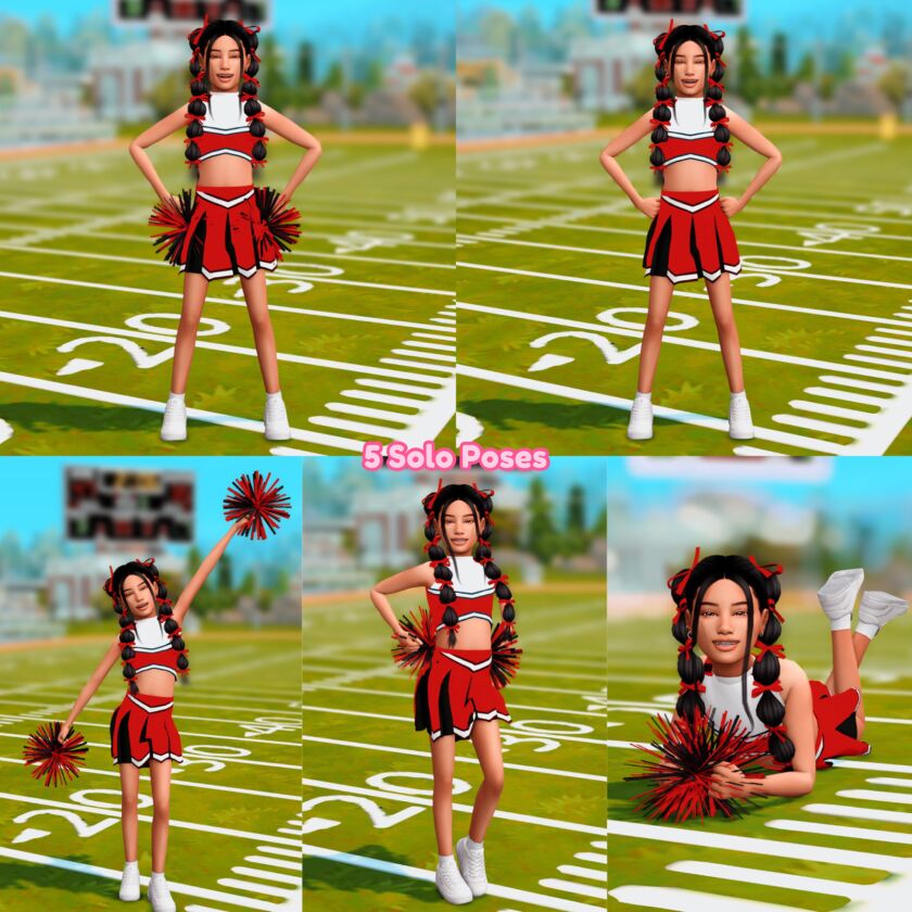 sims 4 cc junior cheer pictures posepack 3