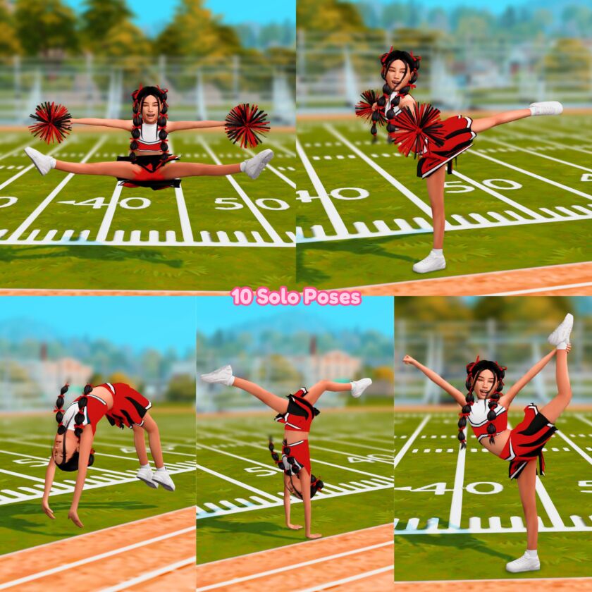 sims 4 cc junior cheer posepack 2