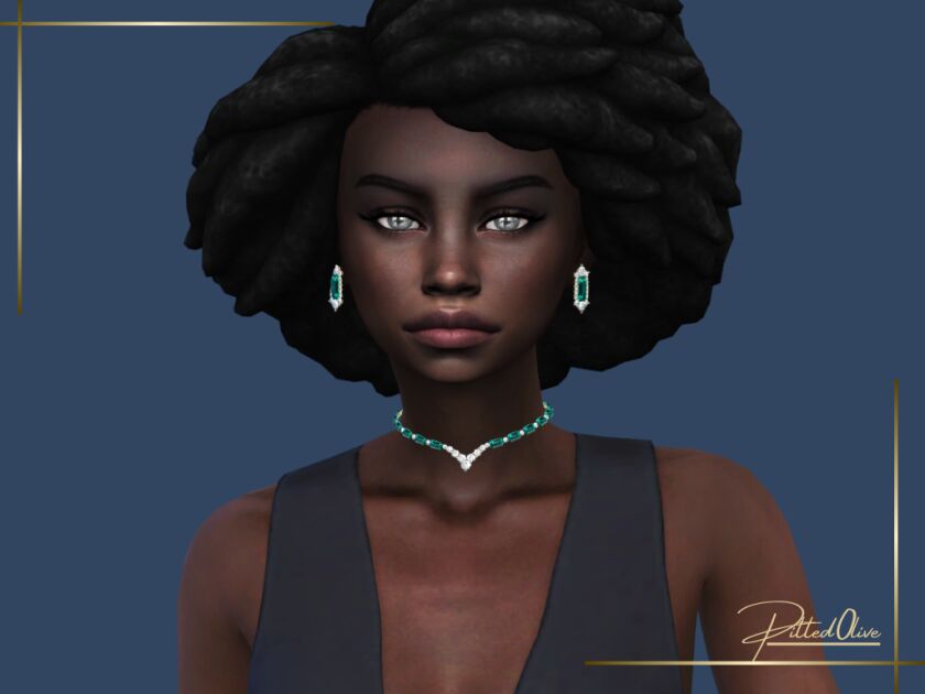 Emerald and Diamond Justine Choker – Now Available Sims 4 CC