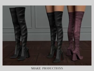 Stylish Kayla High Heel Boots for Sims Sims 4 CC