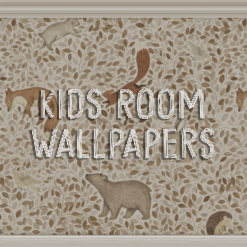 Colorful Kids Room Wallpaper Set Sims 4 CC