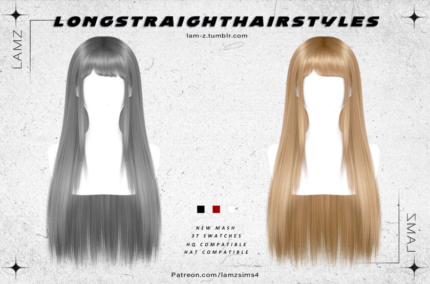 sims 4 cc lamzlongstraighthairstyleswithbangs002f 003f ha 3