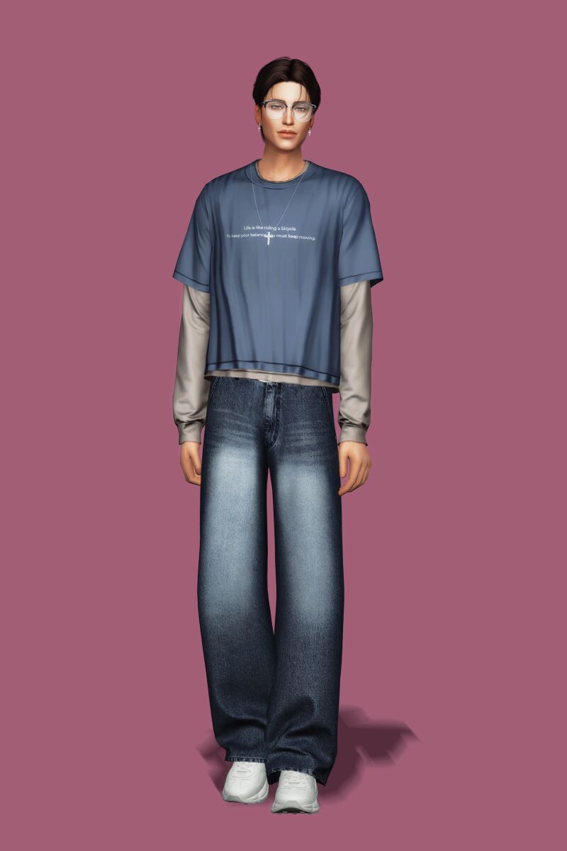 sims 4 cc layered cropped t shirt by gorillax3 2