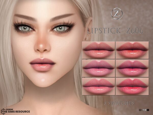 Lipstick Z606 by Zenx Sims 4 CC