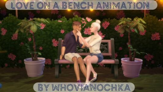 Love ON A Bench Animation Sims 4 CC