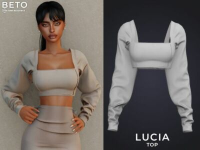 Lucia Top by Beto_Ae0 Sims 4 CC