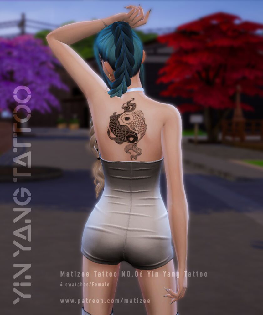 [Matizee] Tattoo NO.06 Yin Yang Tattoo Sims 4 CC