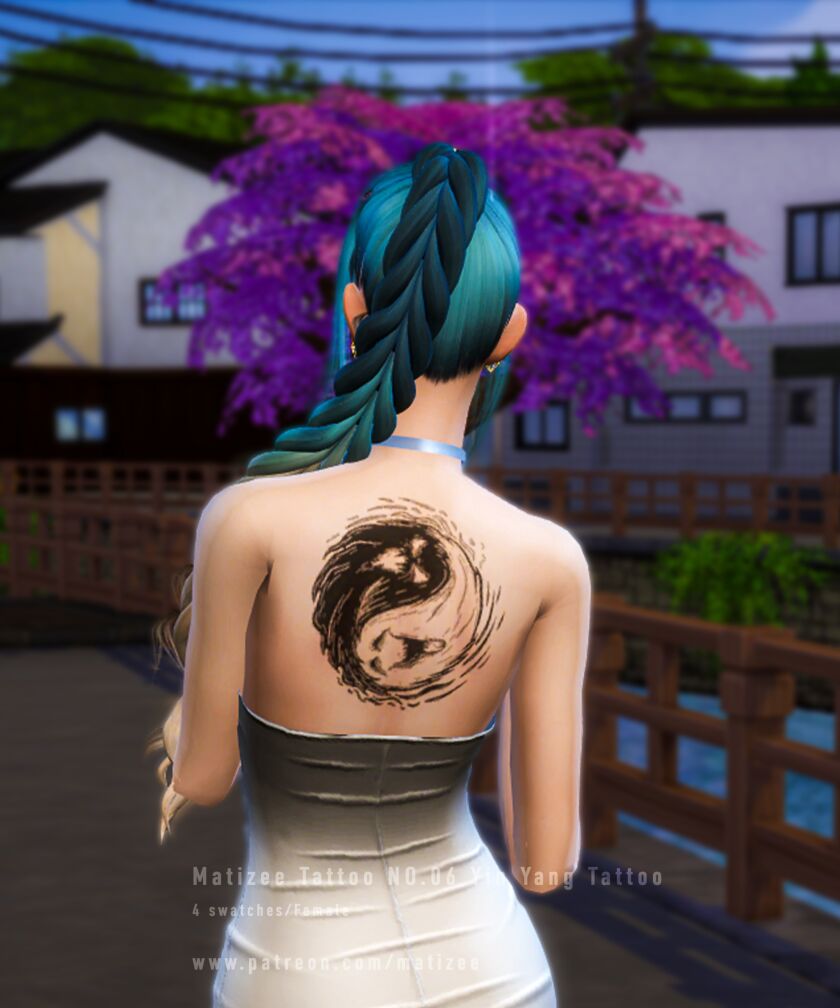 sims 4 cc matizee tattoo no06 yin yang tattoo 2