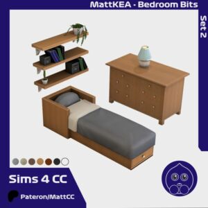 Mattkea Bedroom Bits – SET 2 Sims 4 CC