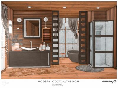 Modern Cozy Bathroom Sims 4 CC