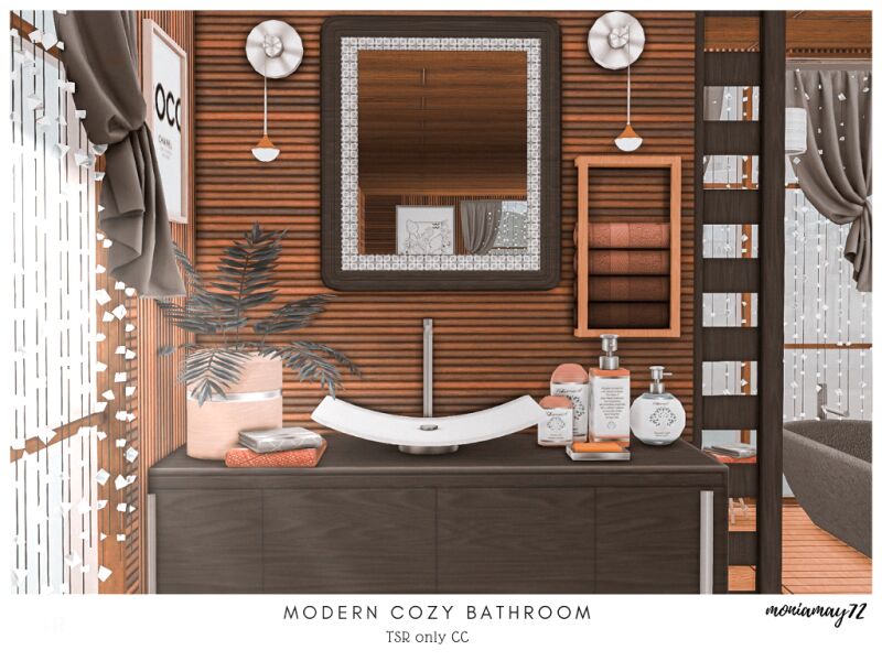 sims 4 cc modern cozy bathroom 2