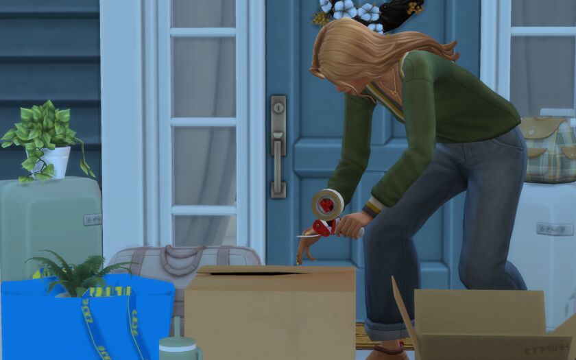 sims 4 cc moving day natalie her mom packing up 2