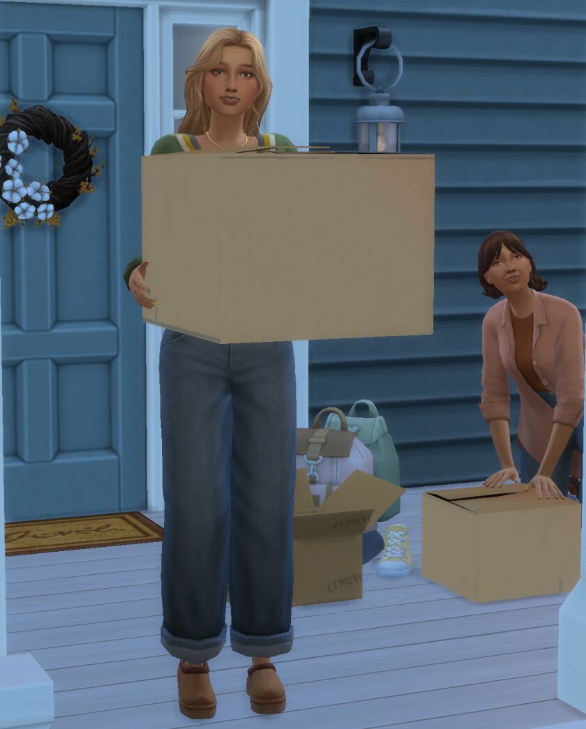 sims 4 cc moving day natalie her mom packing up 3