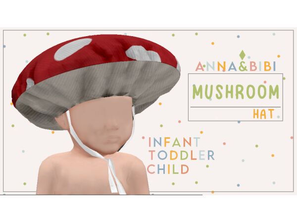 Adorable Mushroom Hat for Kids Sims 4 CC