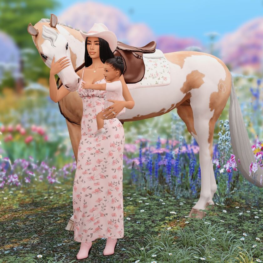 sims 4 cc my horse posepack 6