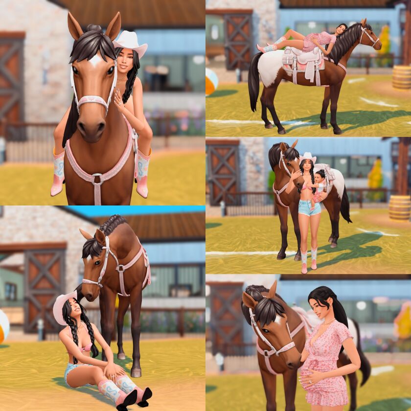 sims 4 cc my horse posepack 7