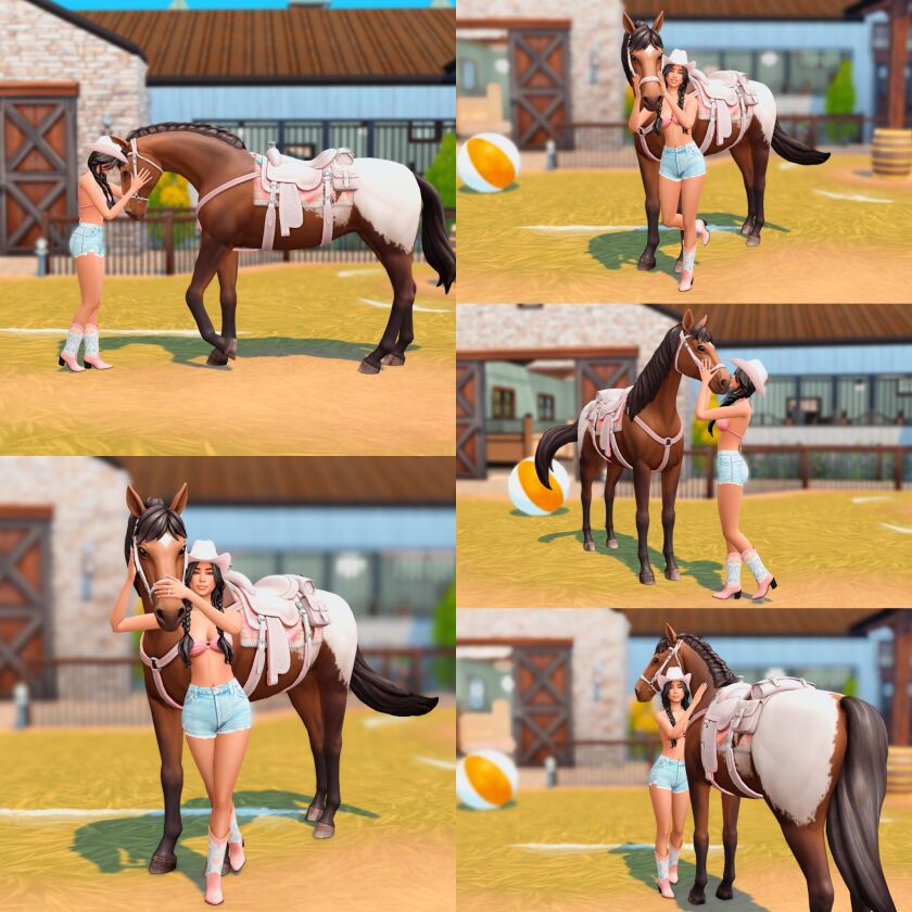 sims 4 cc my horse posepack 8