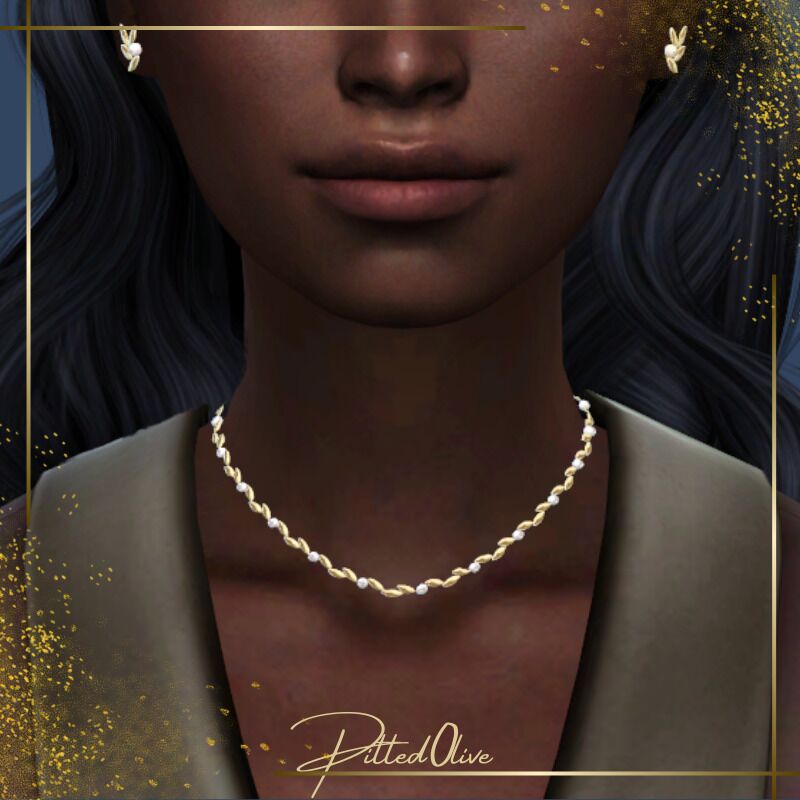 Nessa Necklace And Earrings Sims 4 CC