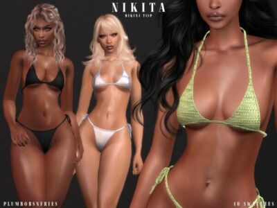 Nikita Bikini Top – Swimwear for The Sims Sims 4 CC