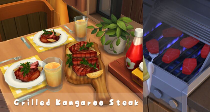 sims 4 cc november 2024 recipe kangaroo steak and aussie burger by oni28 2