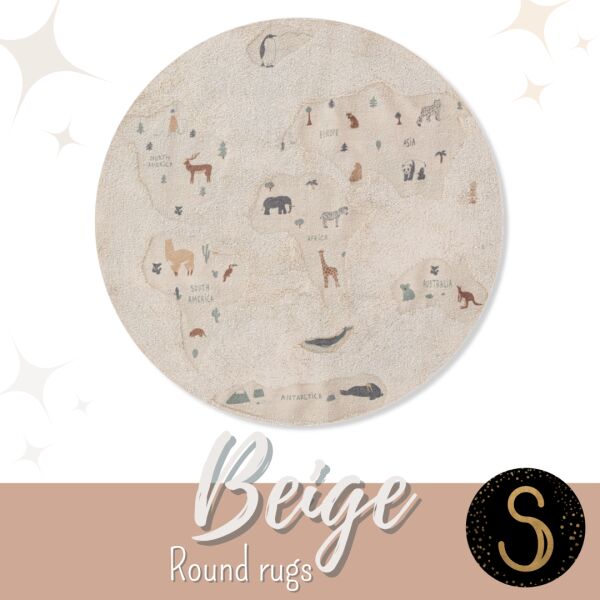 Beige Round Rugs for Your Nursery Sims 4 CC