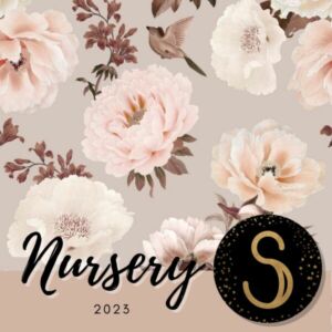 Charming Peonies and Birds Nursery Wallpapers Sims 4 CC