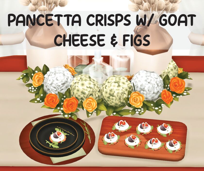 Pancetta Crisps With Goat Cheese & Figs Sims 4 CC