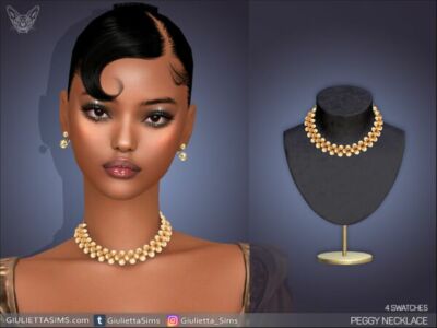 Stylish Peggy Necklace for Your Sim Sims 4 CC