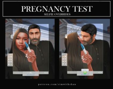 Pregnancy Test Selfie Overrides Sims 4 CC