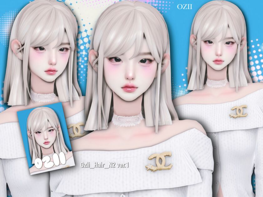 Stunning Ozii Hair N2 Preview – 24 Swatches! Sims 4 CC