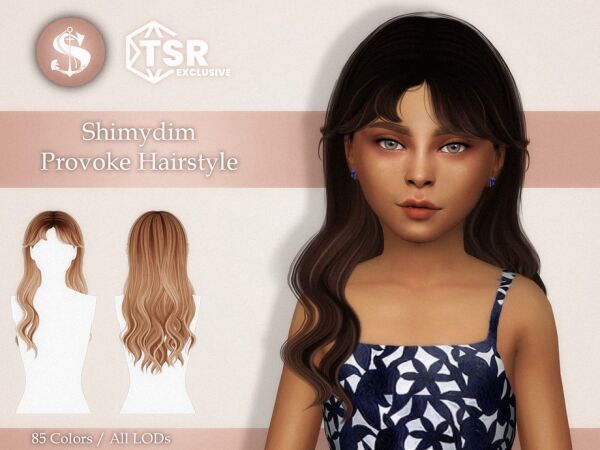 Provoke Hairstyle for Kids Sims 4 CC