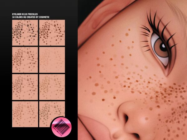 Realistic Freckles for Sims Sims 4 CC