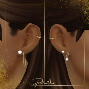 Glamorous Reina Earring Set Sims 4 CC