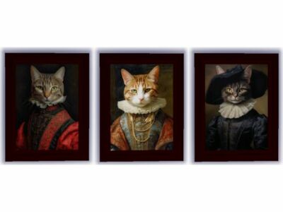 Stunning Renaissance Cat Portrait by Pixie Bluntz Sims 4 CC