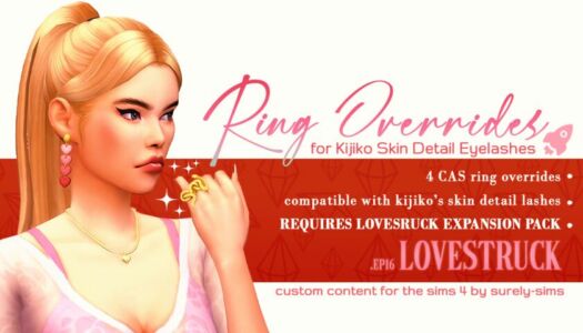 Stylish Ring Overrides for EP16 Lovestruck Sims 4 CC