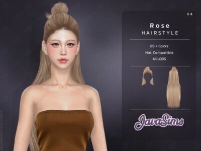 Rose – S4 Hairstyle By Javasims Sims 4 CC